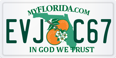 FL license plate EVJC67
