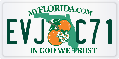 FL license plate EVJC71