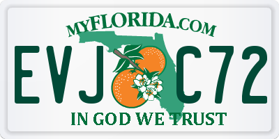 FL license plate EVJC72