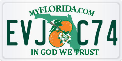 FL license plate EVJC74