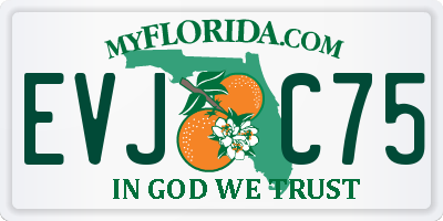 FL license plate EVJC75