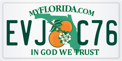 FL license plate EVJC76