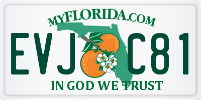 FL license plate EVJC81