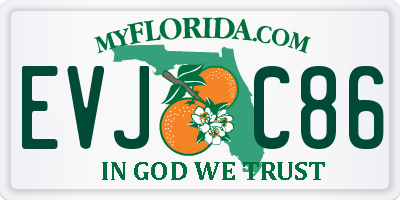 FL license plate EVJC86