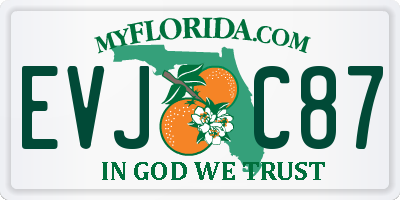 FL license plate EVJC87