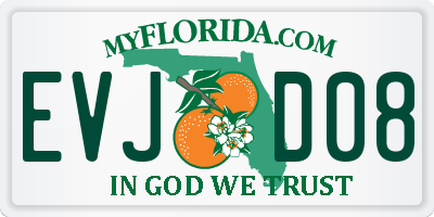 FL license plate EVJD08