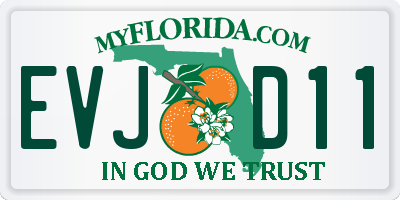 FL license plate EVJD11