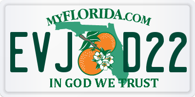 FL license plate EVJD22