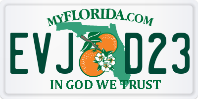 FL license plate EVJD23