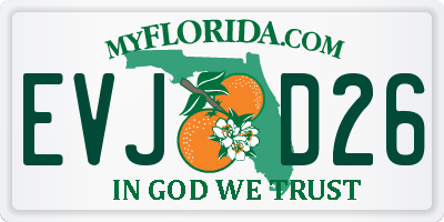 FL license plate EVJD26