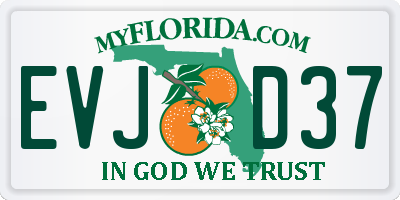 FL license plate EVJD37