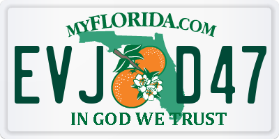 FL license plate EVJD47