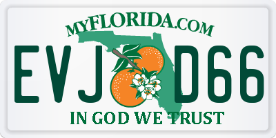 FL license plate EVJD66