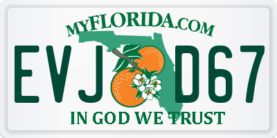 FL license plate EVJD67