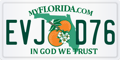 FL license plate EVJD76
