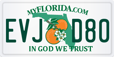 FL license plate EVJD80