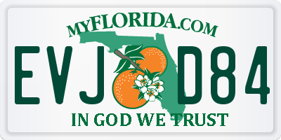 FL license plate EVJD84