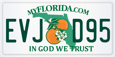 FL license plate EVJD95