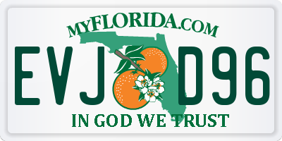 FL license plate EVJD96