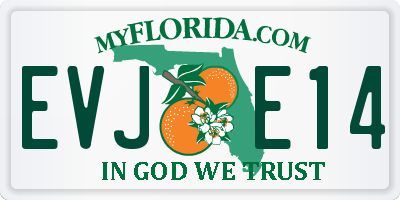 FL license plate EVJE14