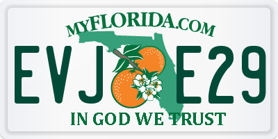 FL license plate EVJE29