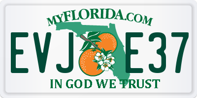 FL license plate EVJE37