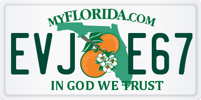 FL license plate EVJE67
