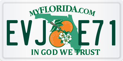 FL license plate EVJE71