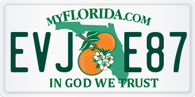FL license plate EVJE87