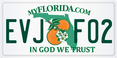 FL license plate EVJF02