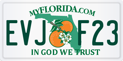 FL license plate EVJF23