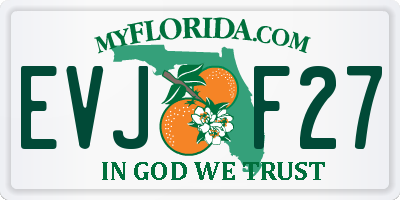 FL license plate EVJF27