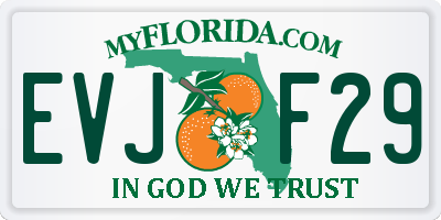 FL license plate EVJF29