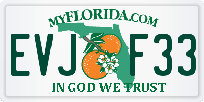 FL license plate EVJF33