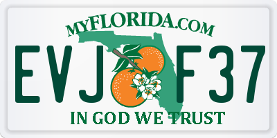 FL license plate EVJF37