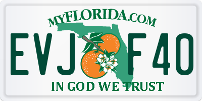 FL license plate EVJF40