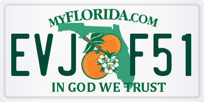 FL license plate EVJF51