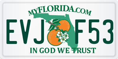 FL license plate EVJF53