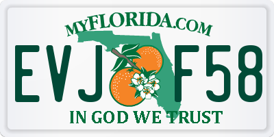 FL license plate EVJF58