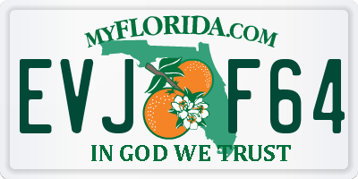FL license plate EVJF64