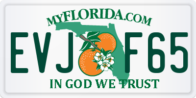 FL license plate EVJF65