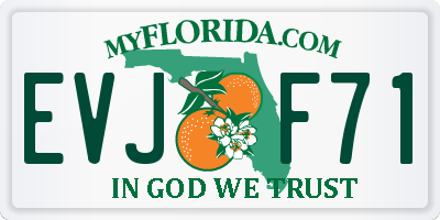 FL license plate EVJF71