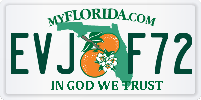 FL license plate EVJF72