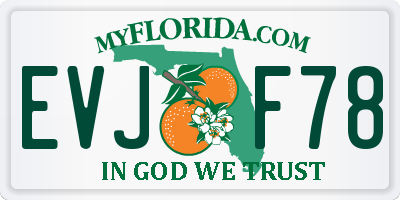FL license plate EVJF78