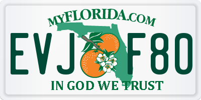 FL license plate EVJF80