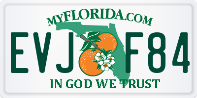 FL license plate EVJF84