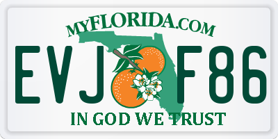 FL license plate EVJF86