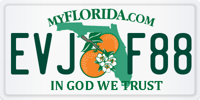 FL license plate EVJF88