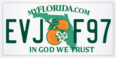 FL license plate EVJF97