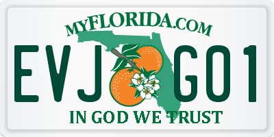 FL license plate EVJG01
